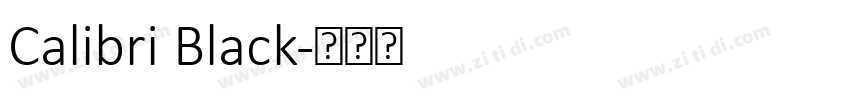 Calibri Black字体转换